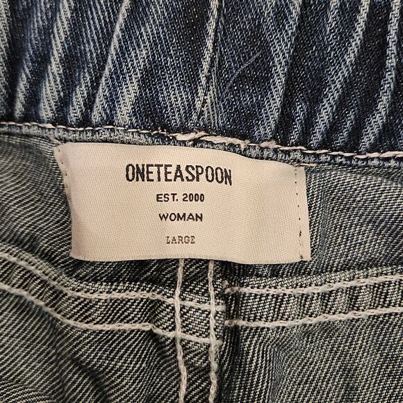 One Teaspoon Jeans womens Size L Shabbies Drawstring Boyfriend Jogger Relaxed - Picture 9 of 11